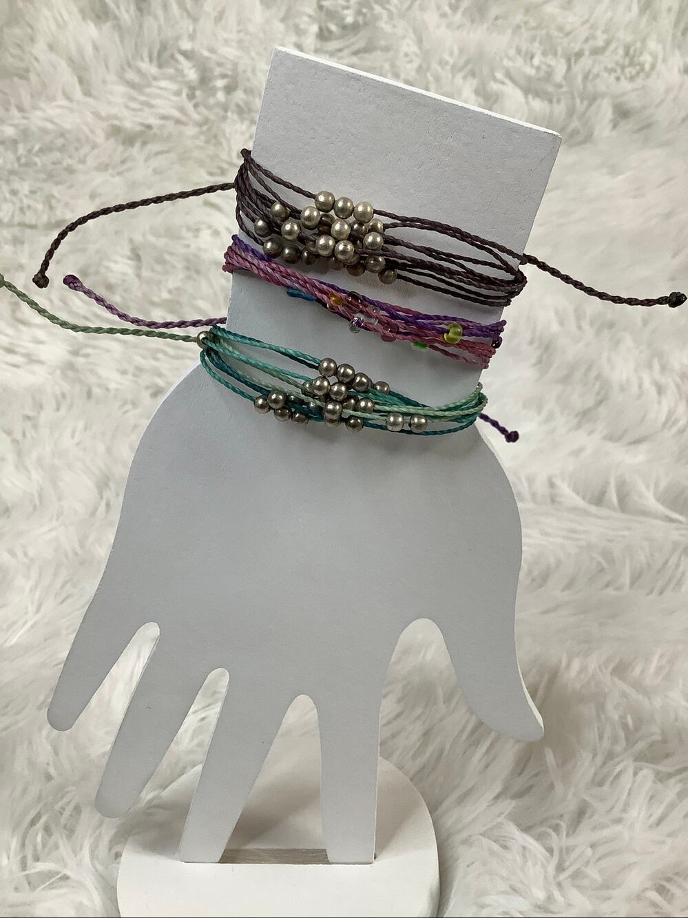 Pura Vida Lot of 3 Multi Strand Beaded String Bracelets Boho Handcrafted A5-4